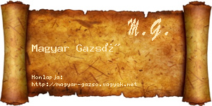 Magyar Gazsó névjegykártya
